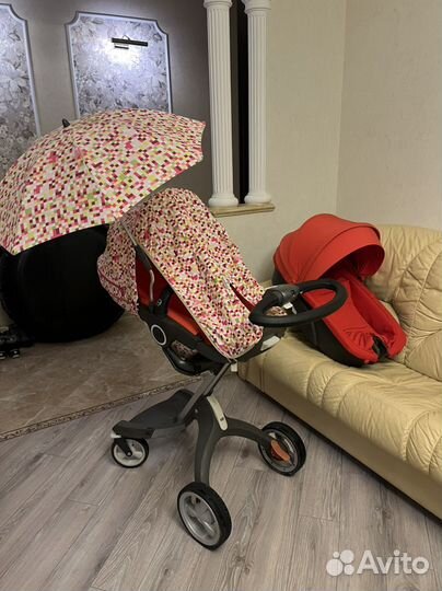 Коляска Stokke xplory 2 в 1 + летний кит