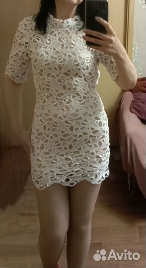 Платье мини вечернее с открытой спиной 40-42