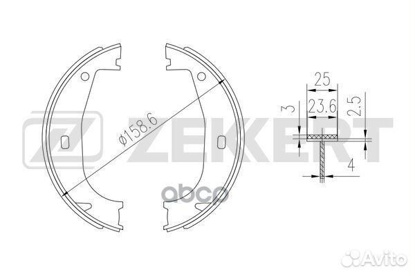Колодки торм. бараб. задн. BMW 3 (E36) 91- Z3