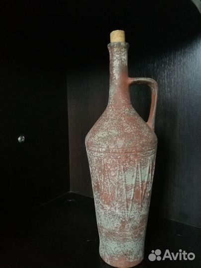 Кувшин для вина глиняный дизайнерский под старину