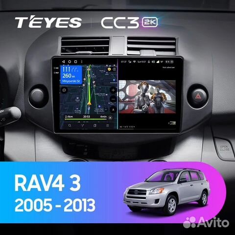 Магнитола Teyes сс3 2K 4+64 Toyota RAV 4 2005-2013