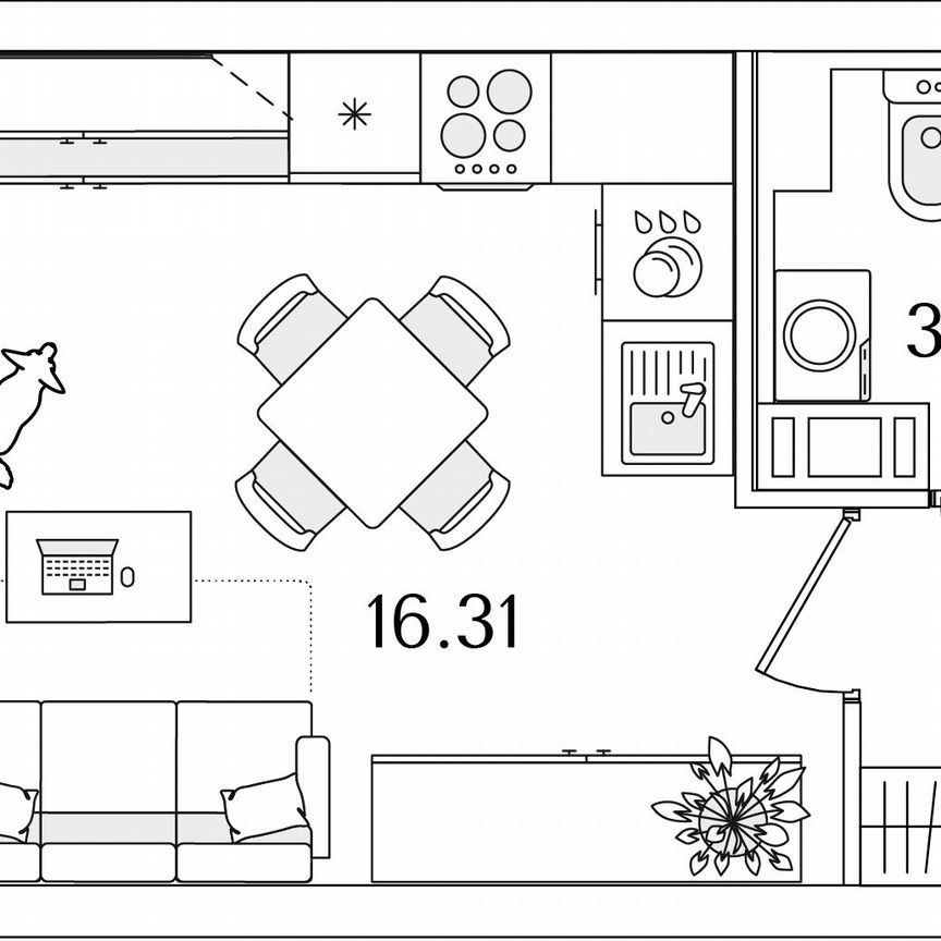 Квартира-студия, 24 м², 7/9 эт.