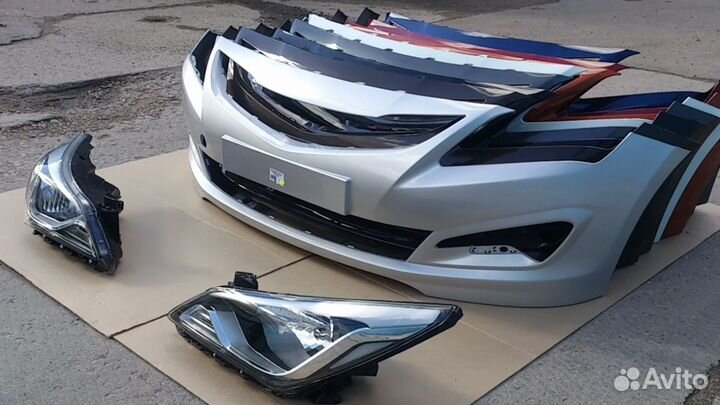 Бампер передний Hyundai solaris 2011+