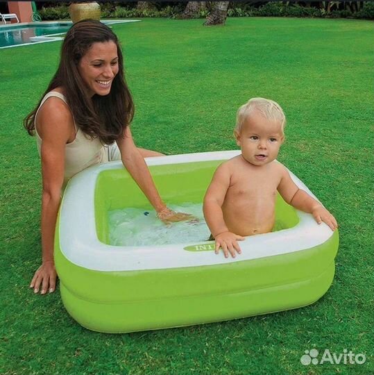 Детский надувной бассейн intex 85*85*23 см