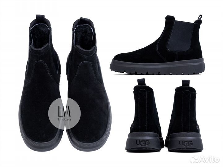 Мужские челси угги UGG Chelsea Burleigh Black