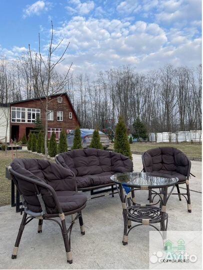 Комплект мебели для сада из ротанга