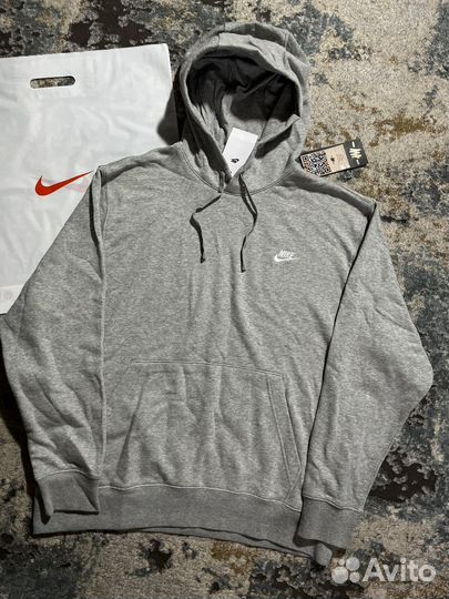 Худи Nike Sportswear Club Hoodie Grey French Terry