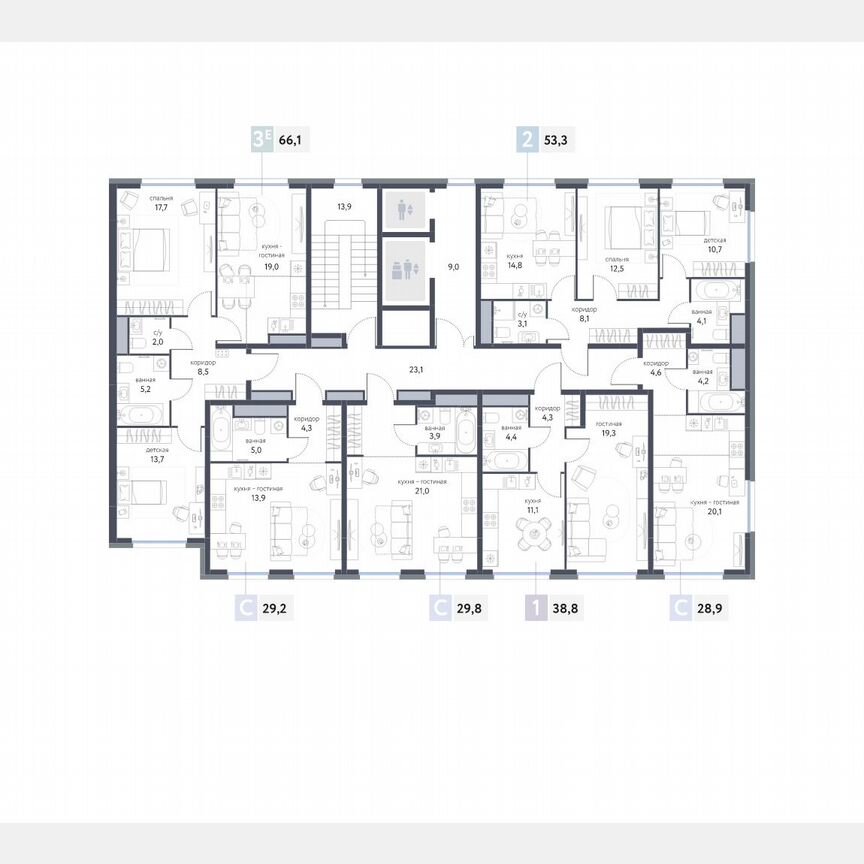1-к. квартира, 38,8 м², 4/25 эт.