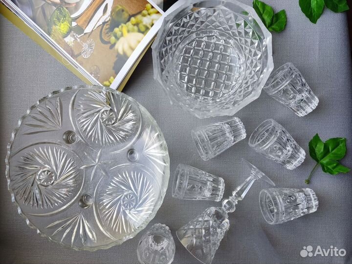 Хрусталь рюмки салатник ваза стекло