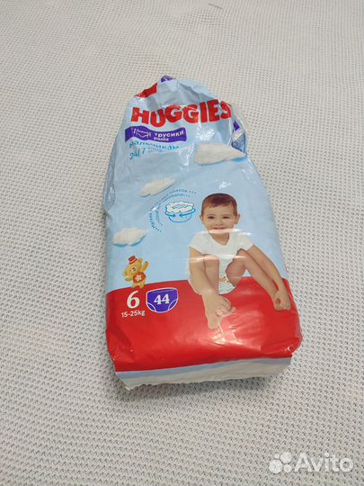 Подгузники трусики huggies 6 для мальчика