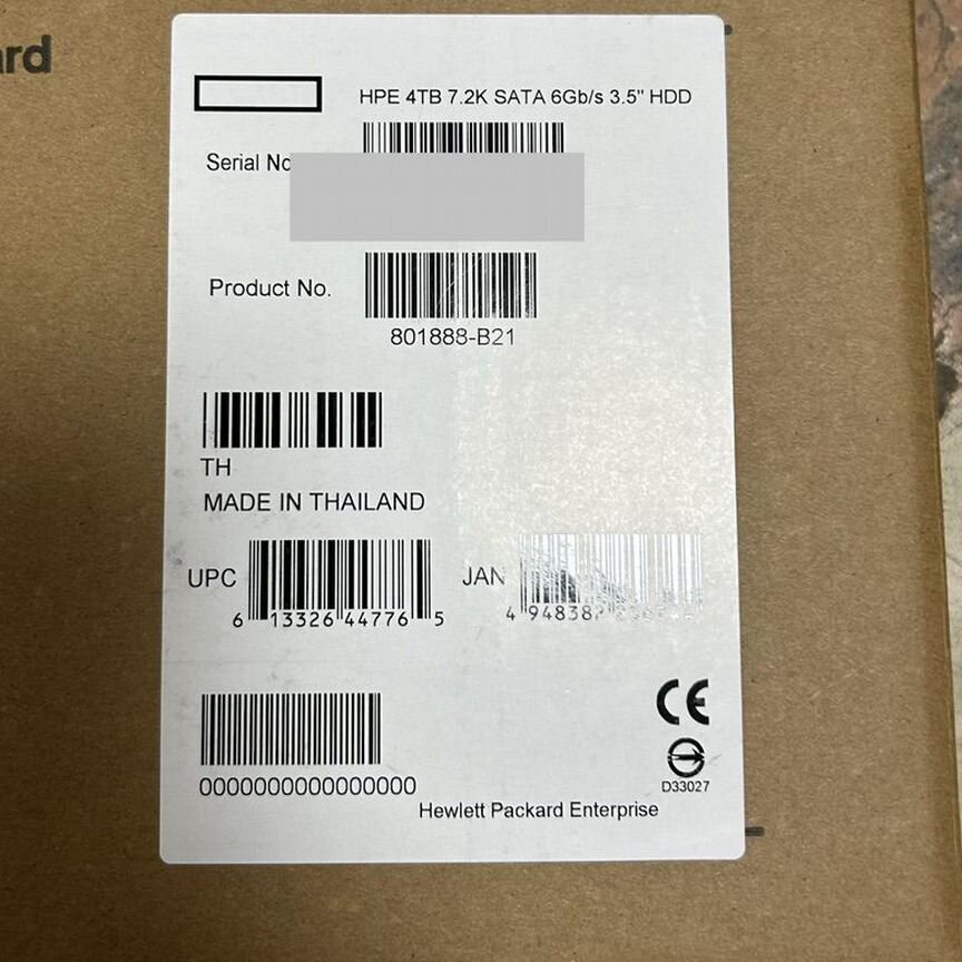 [801888-B21] Жесткий Диск Hp 4tb 801925-001 G9 G10 801888-B21