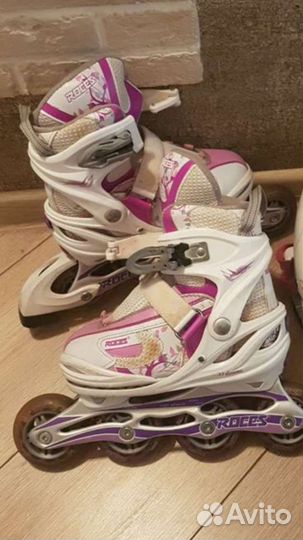 Ролики с защитой на колени,ладони и шлем