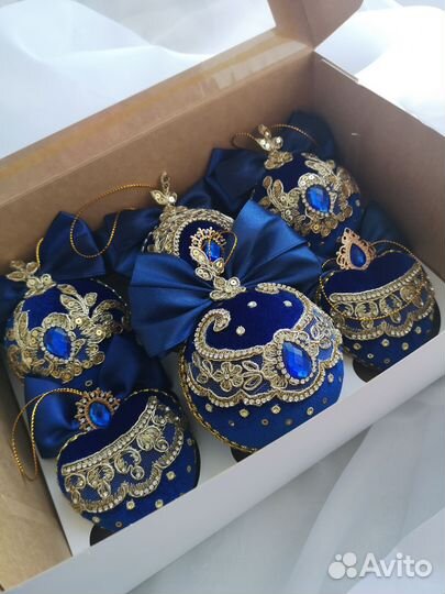 Набор елочных игрушек ручной работы