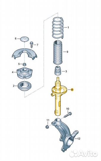Б/У Амортизатор - В хорошем состоянииn- не