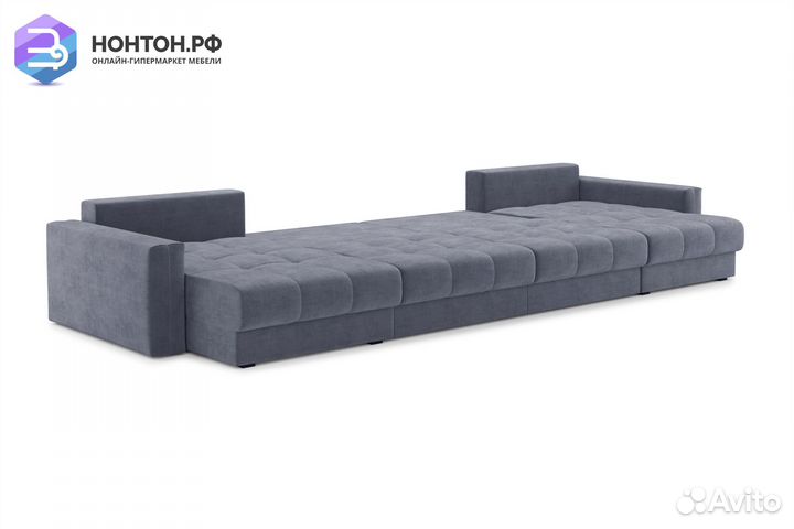 Диван п-образный тик-так Монарх М2О2 темно-серый