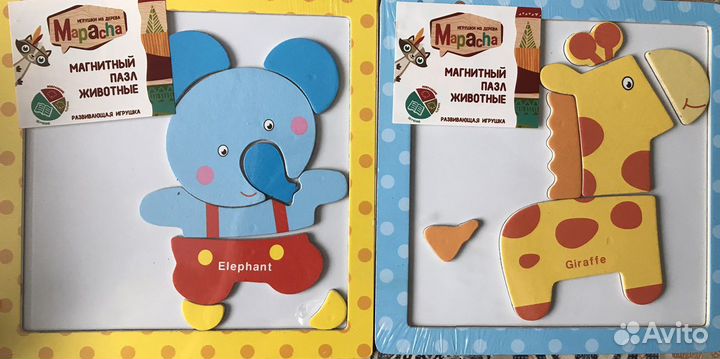 Магнитный пазл «животные»