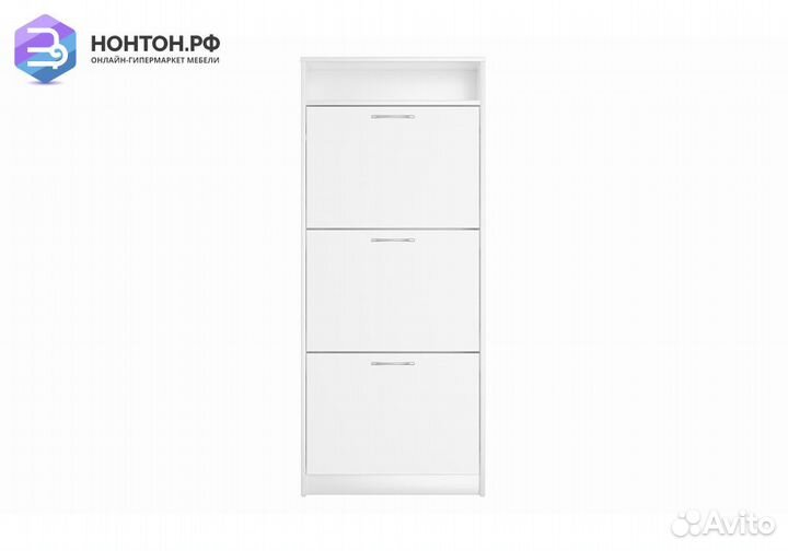 Тумба для обуви Орион 3 ячейки белая