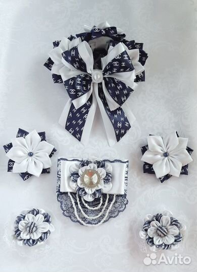 Банты, заколки, броши-галстуки, ободки
