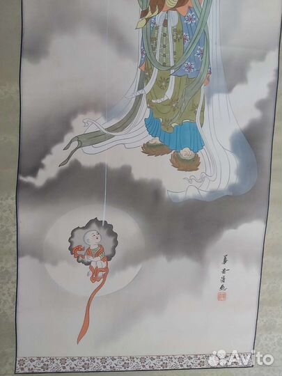 Какэмоно. Китайский свиток 176*55 см Картина