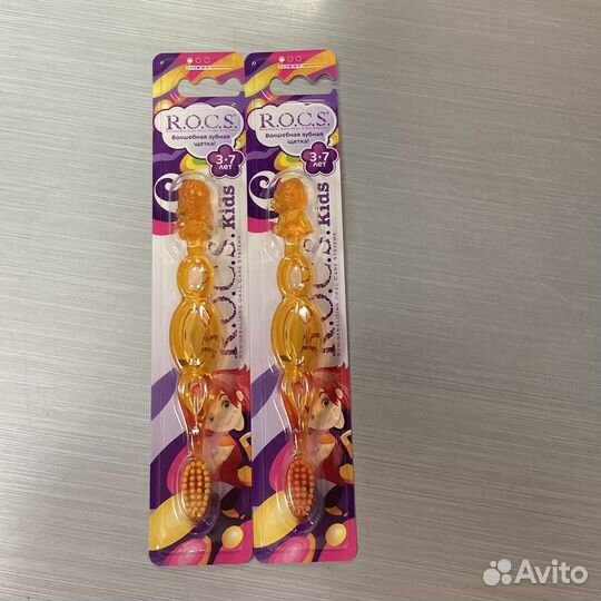 Детская зубная щётка Rocs 3-7 лет