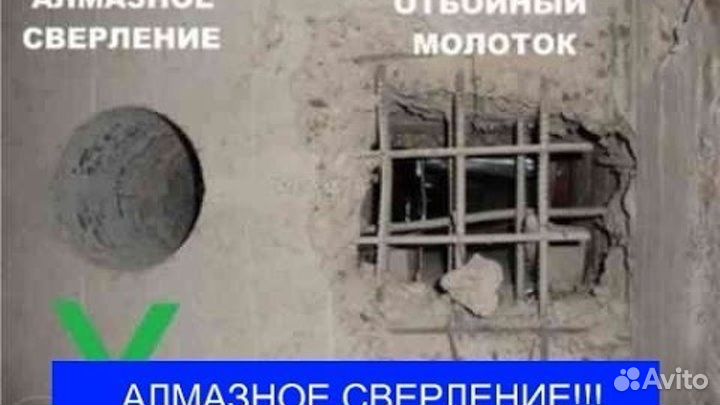 Алмазное бурение сверление отверстий