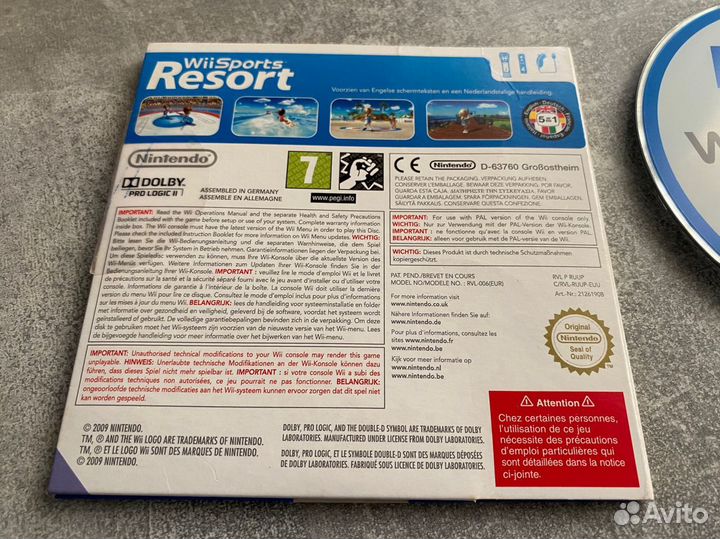 Wii Sports Resort Nintendo Wii PAL лицензия