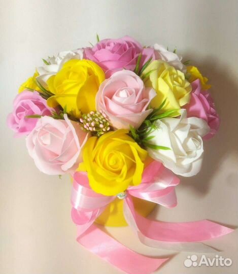 Букет из мыльных роз