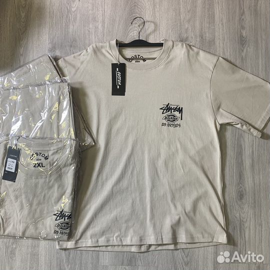 Футболка оверсайз stussy x dickies