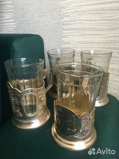 Посуда СССР подстаканник стакан гранёный