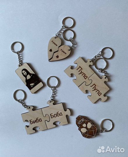 Брелоки из фанеры с гравировкой