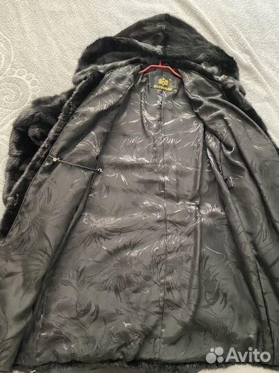 Шуба норковая с капюшоном