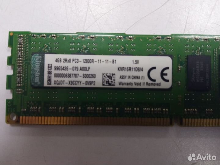 Оперативная память Kingston 8 гб DDR3 KVR16R11D8/4