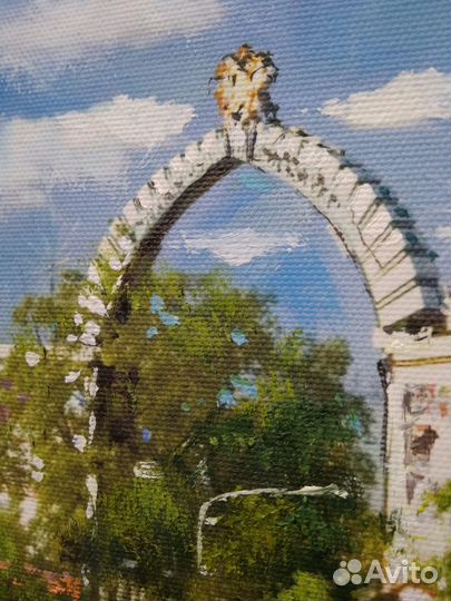 Картина маслом городской пейзаж