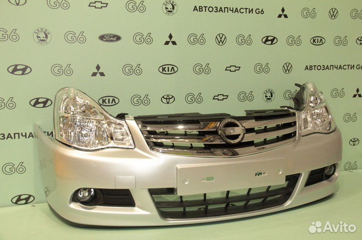 Бампер передний Серебристый Nissan Almera 12 - 18