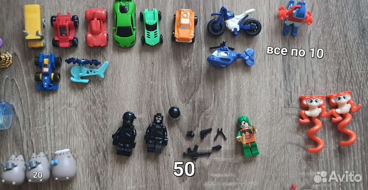 Игрушки из киндеров, стиратели, марвел, кукла лол