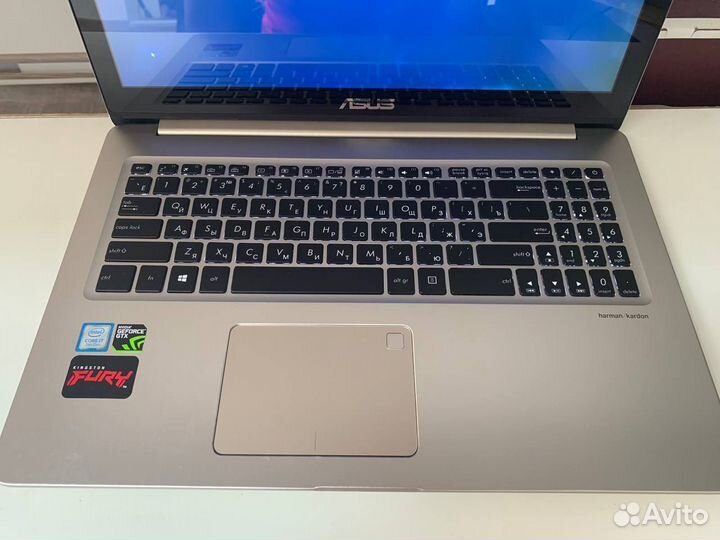 Игровой ноутбук asus I7-7700hq/gtx1050