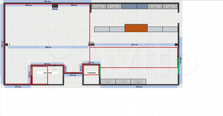 Свободного назначения, 43 м²
