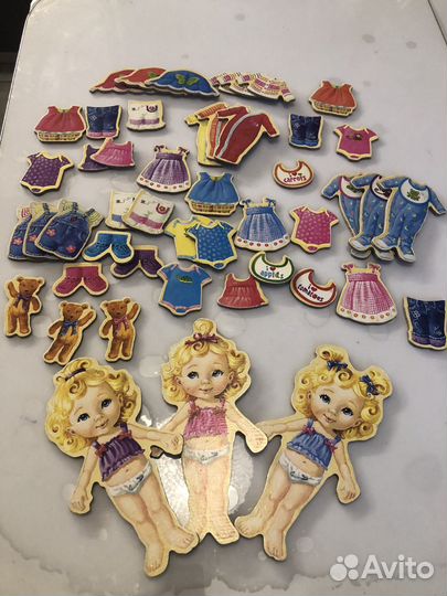 Куклы деревянные с магнитной одеждой