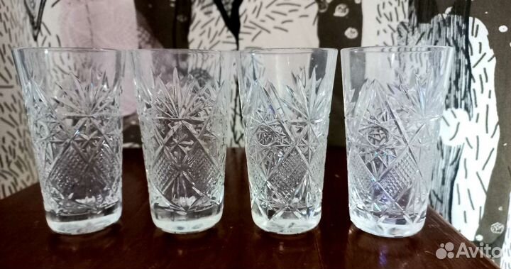 Стаканы, рюмки, стопки хрусталь