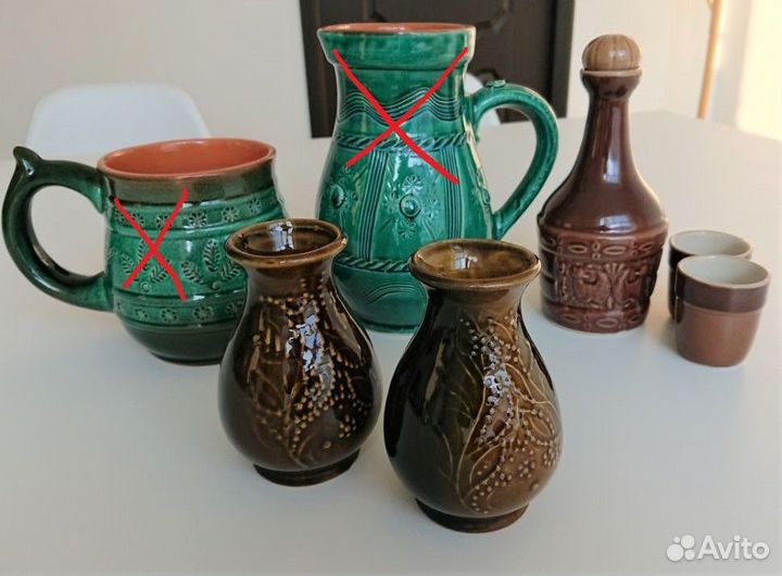 Керамика СССР. Кувшины, вазы, чайные сервизы