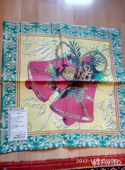 Подарочные салфетки новогодние лён