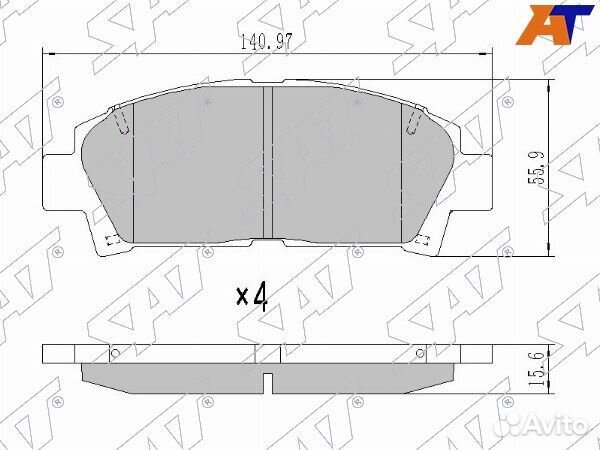 Колодки тормозные Передние toyota corona exiv