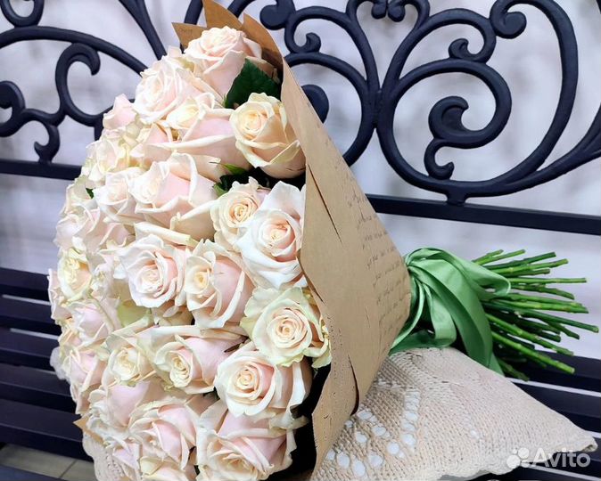 51 роза доставка, букет из 51 розы 70-80 см купить