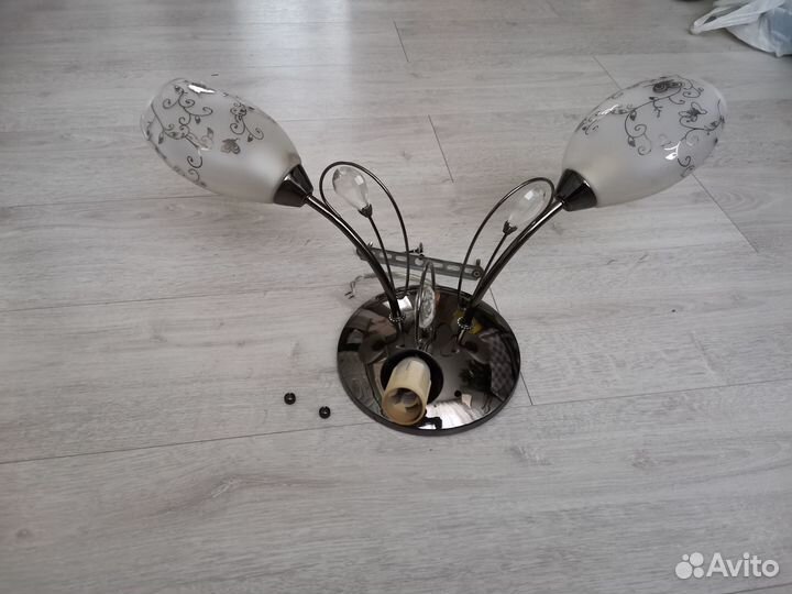 Люстра без плафонов, 3 лампы e14