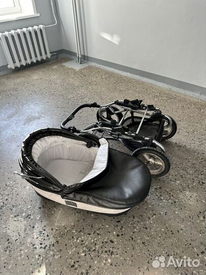 Коляска люлька + автокресло эко кожа bebecar