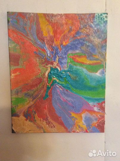 Картины в технике флюид— арт