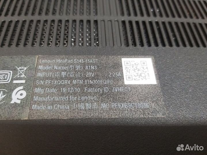 Ноутбук 15.6 Lenovo ideaPad s145-15ast