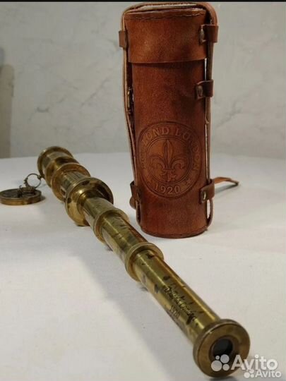 Латунная подзорная труба винтажная
