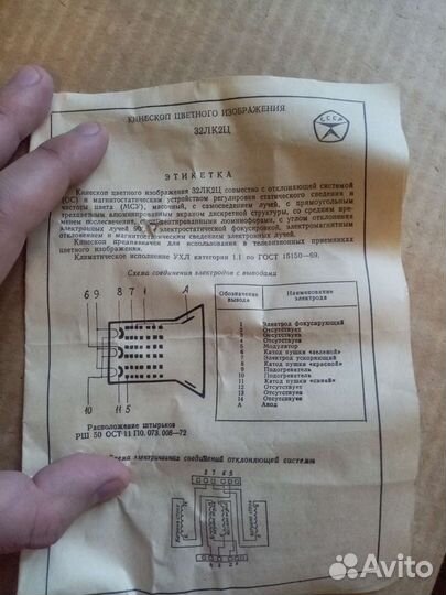 Кинескоп новый 1989 год