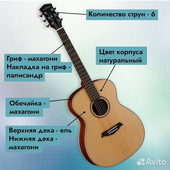 Акустическая гитара Parkwood S22 Orchestra Gloss N